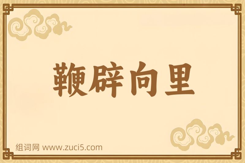 成语鞭辟向里图片