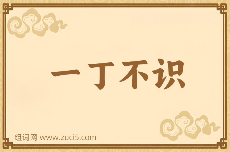 成语一丁不识图片