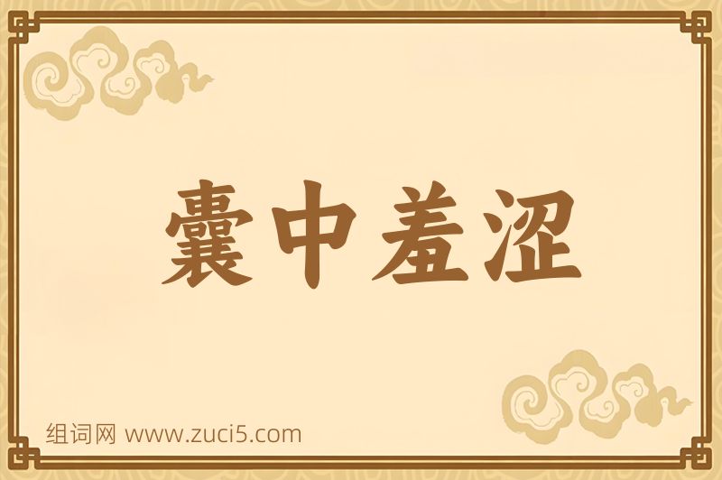 成语囊中羞涩图片