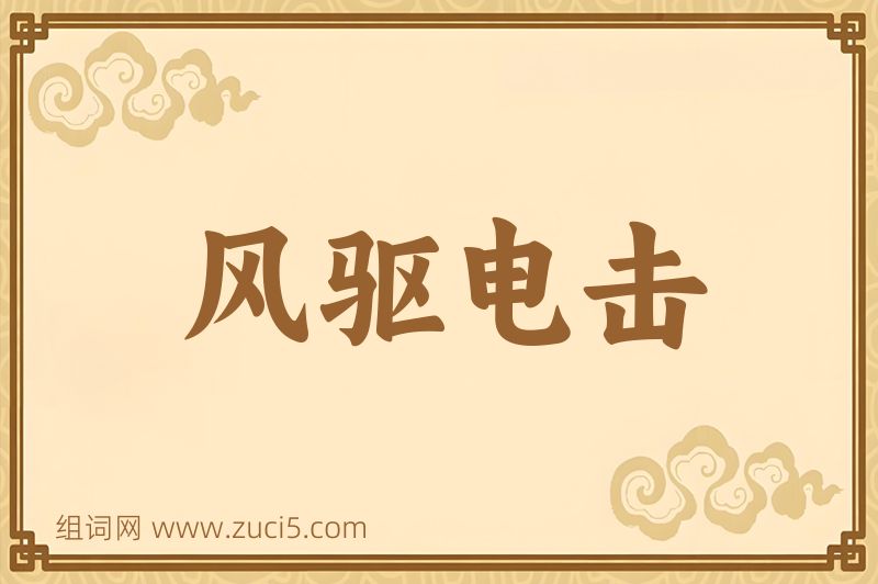 成语风驱电击图片