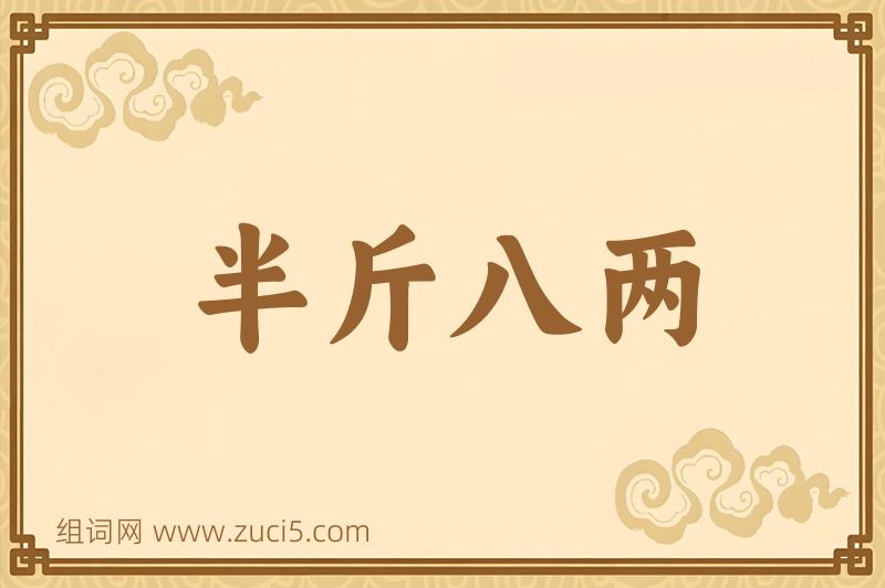成语半斤八两图片