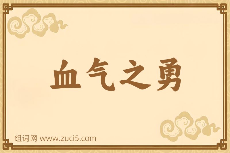 成语血气之勇图片