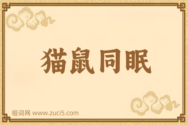 成语猫鼠同眠图片