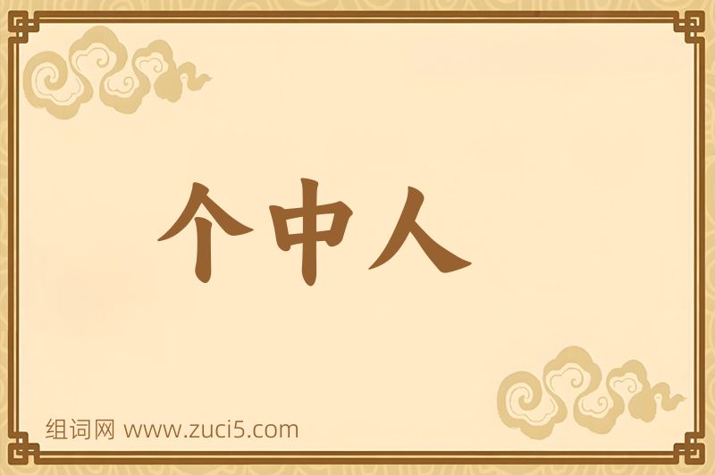 成语个中人图片
