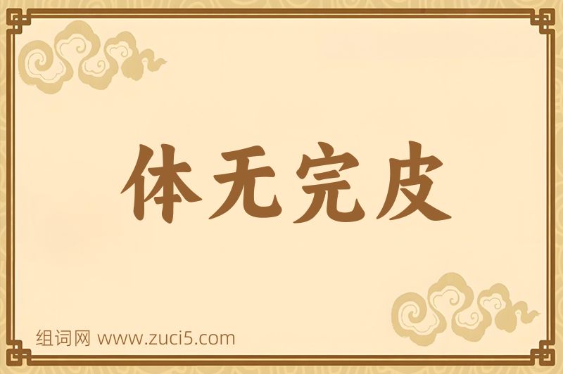 成语体无完皮图片