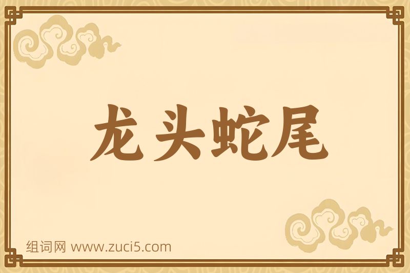 成语龙头蛇尾图片