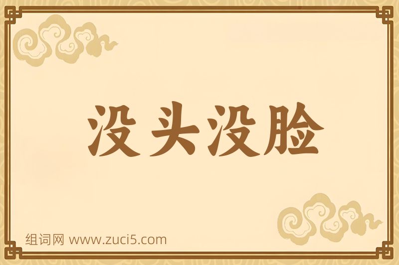 成语没头没脸图片