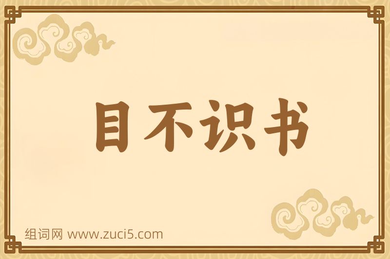 成语目不识书图片