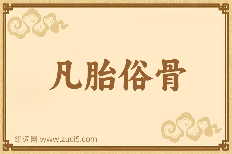 成语凡胎俗骨图片
