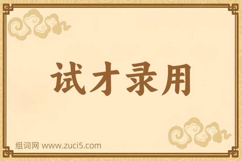成语试才录用图片