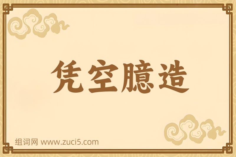 成语凭空臆造图片