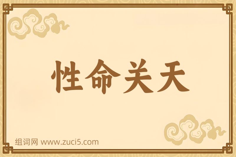 成语性命关天图片