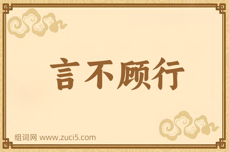成语言不顾行图片