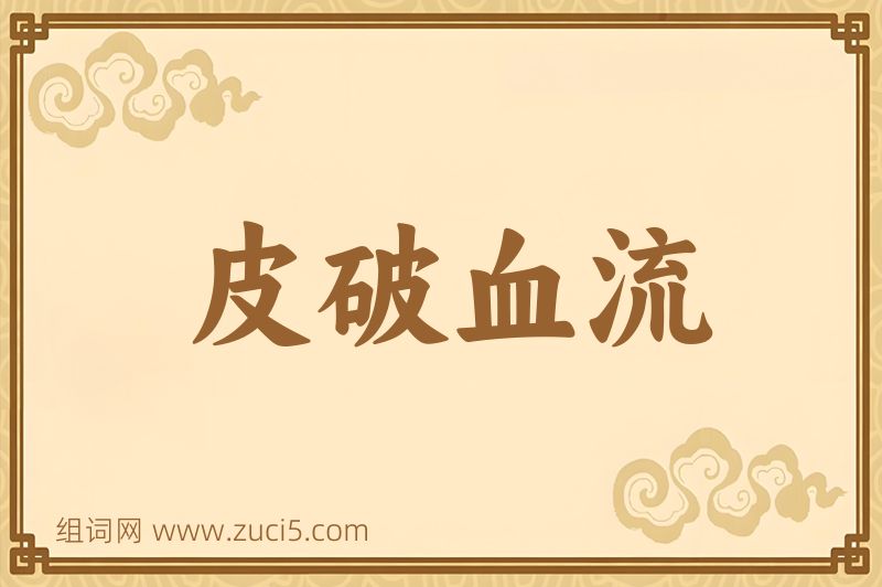 成语皮破血流图片