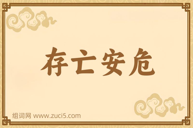 成语存亡安危图片