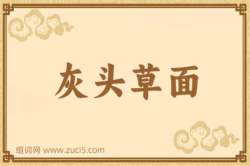 成语灰头草面图片