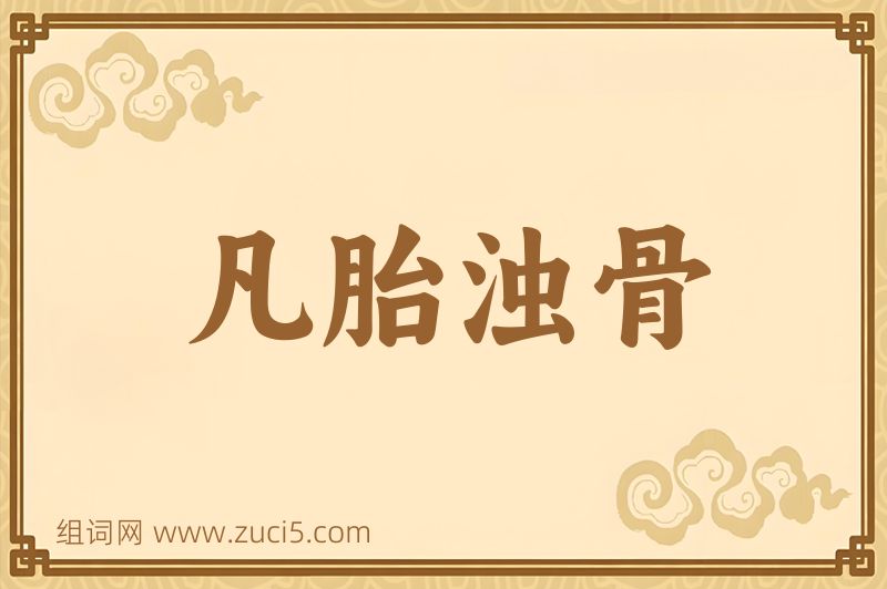 成语凡胎浊骨图片