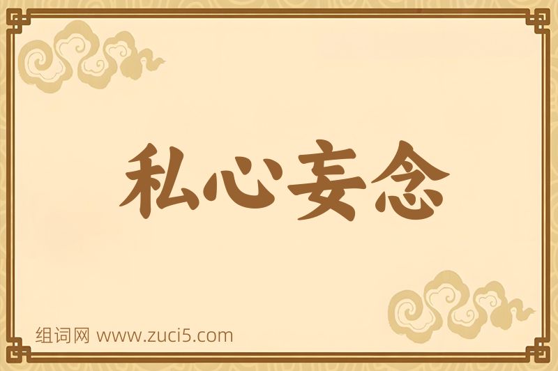 成语私心妄念图片