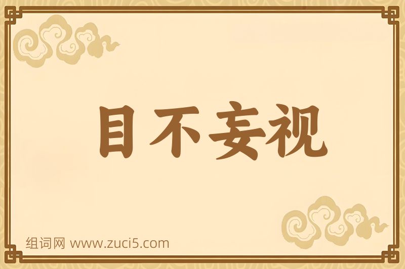 成语目不妄视图片