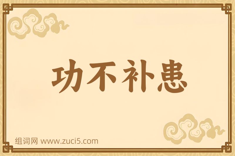 成语功不补患图片