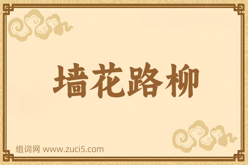 成语墙花路柳图片