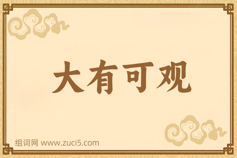 成语大有可观图片