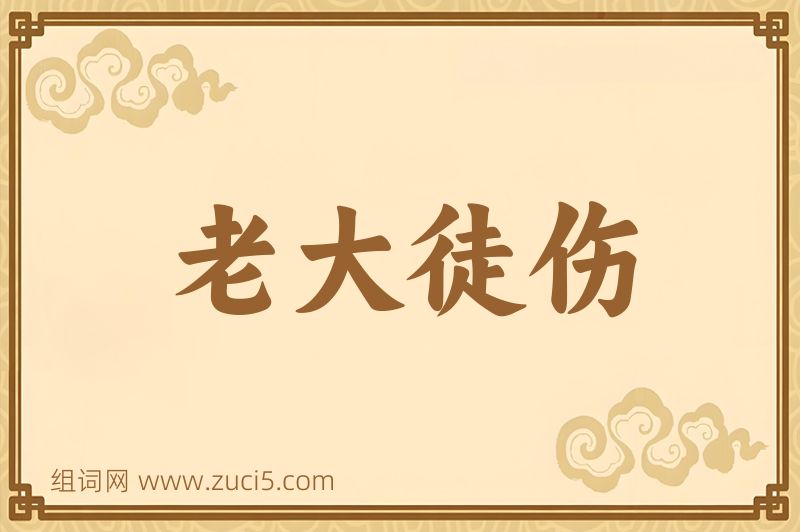 成语老大徒伤图片