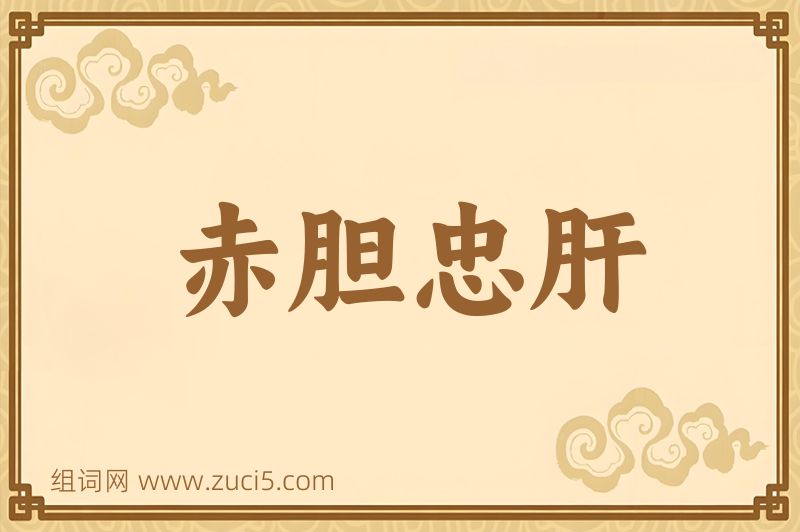 成语赤胆忠肝图片