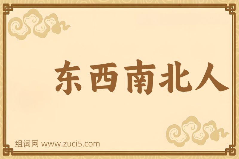 成语东西南北人图片