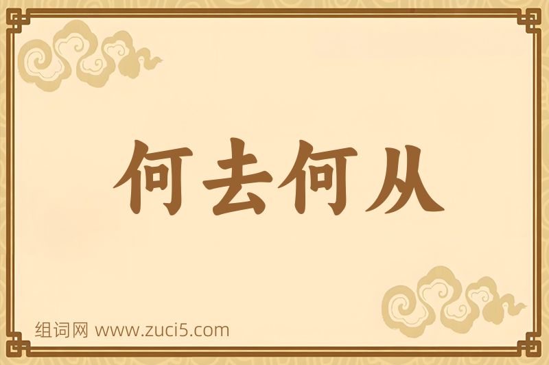 成语何去何从图片