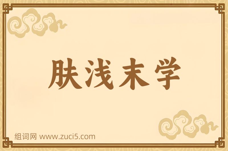 成语肤浅末学图片