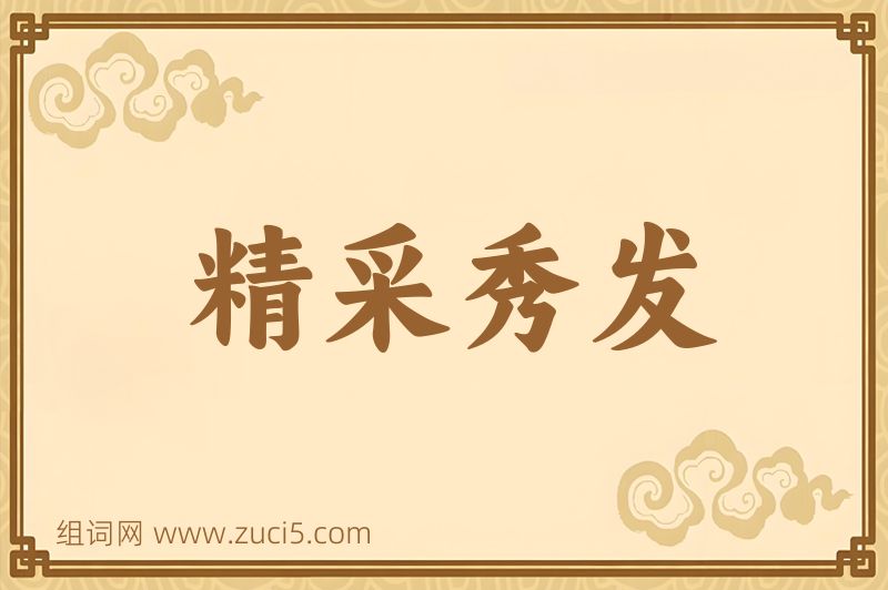成语精采秀发图片