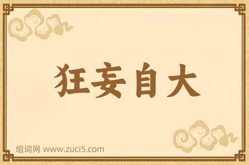 成语狂妄自大图片