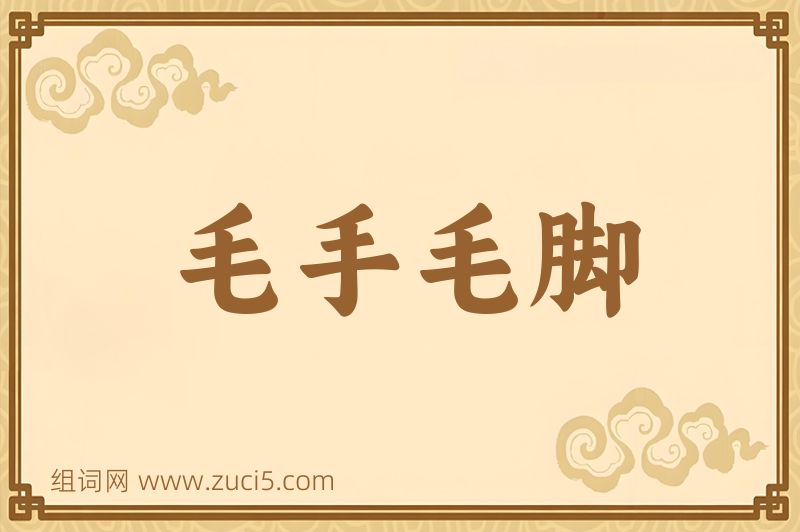 成语毛手毛脚图片