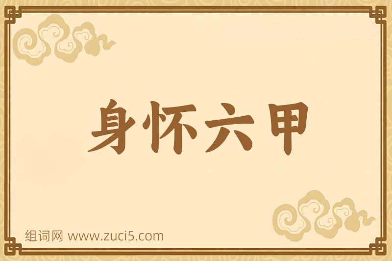 成语身怀六甲图片