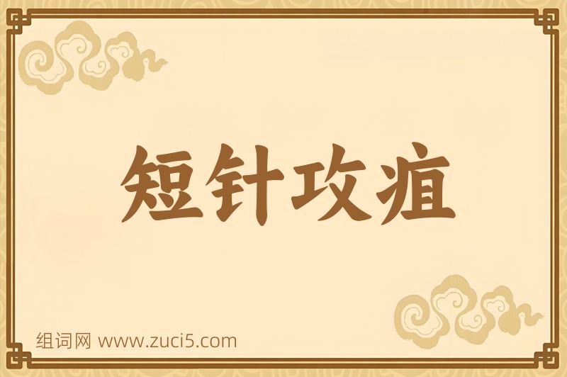 成语短针攻疽图片