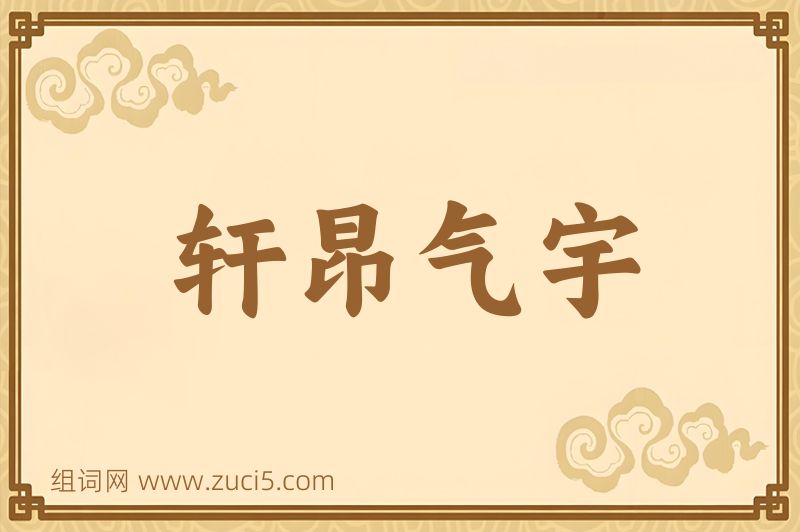 成语轩昂气宇图片