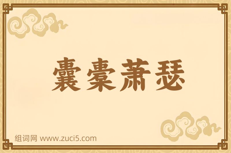 成语囊橐萧瑟图片