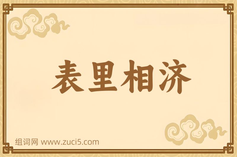 成语表里相济图片