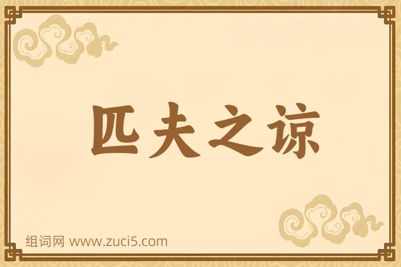 成语匹夫之谅图片