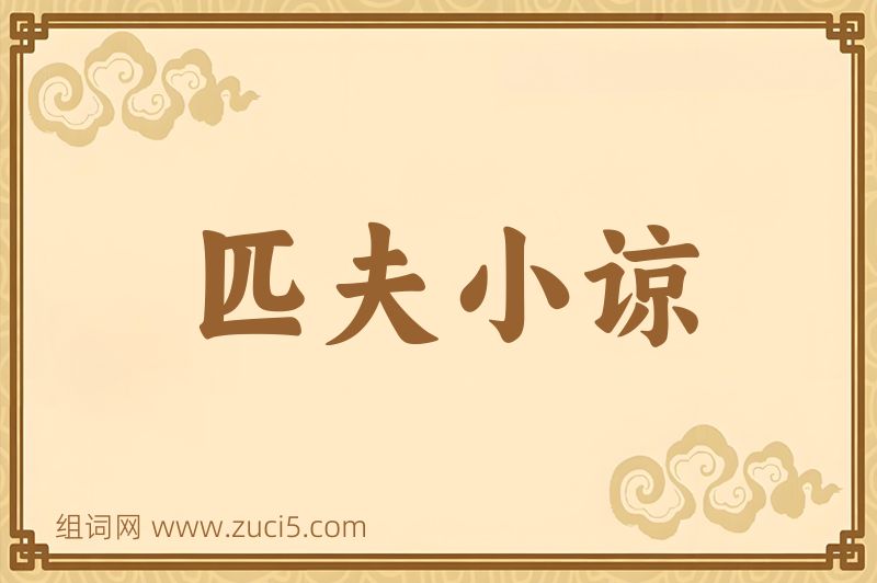 成语匹夫小谅图片