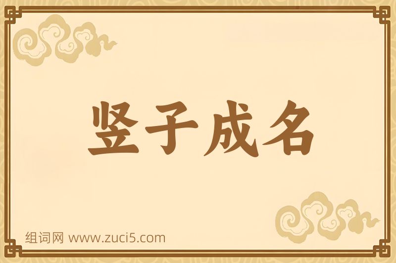 成语竖子成名图片