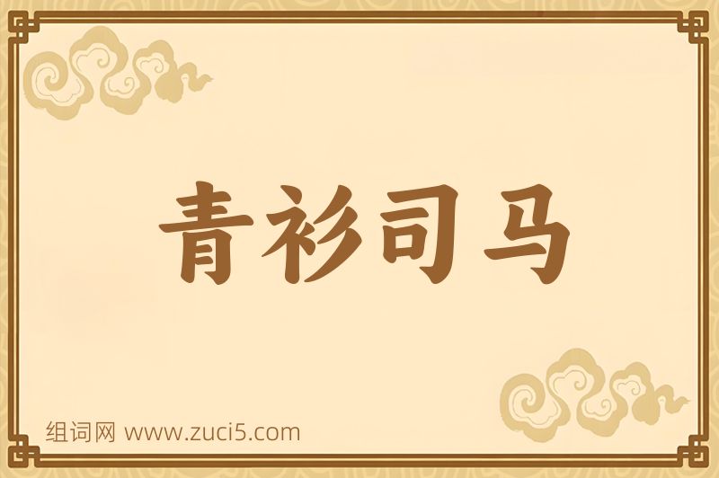 成语青衫司马图片
