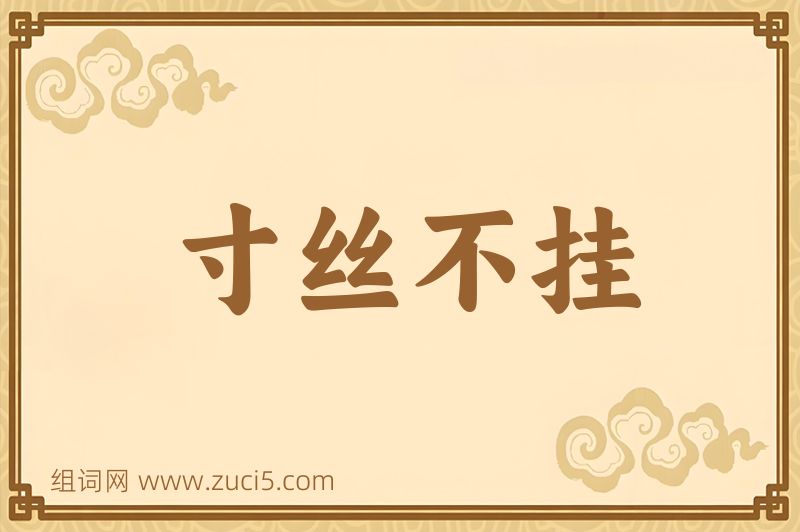 成语寸丝不挂图片