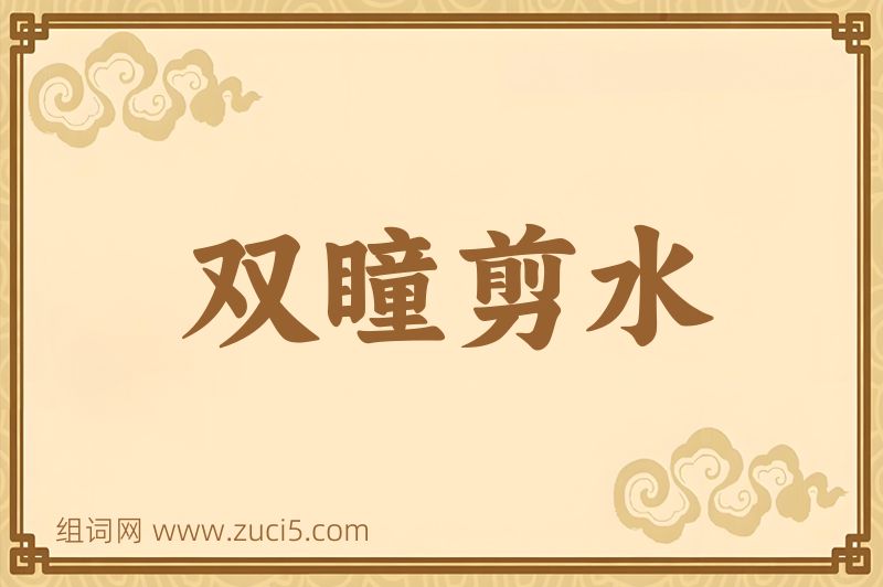 成语双瞳剪水图片