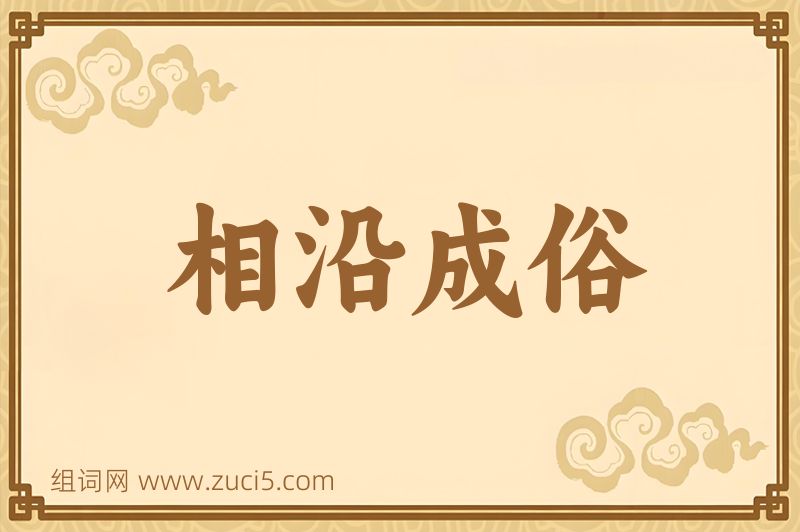 成语相沿成俗图片