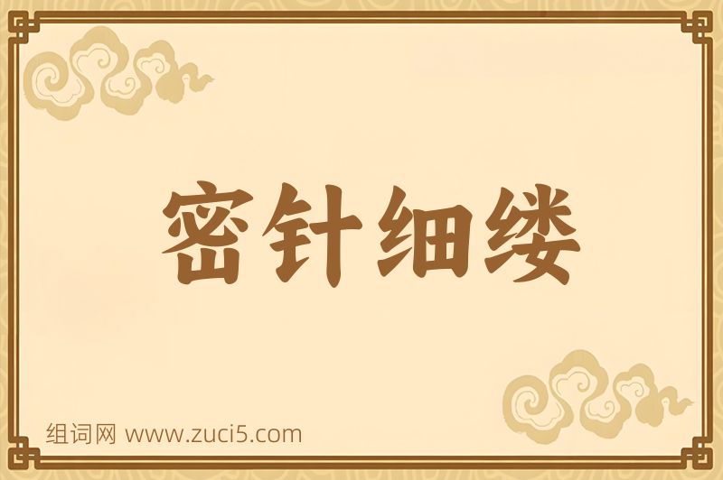 成语密针细缕图片