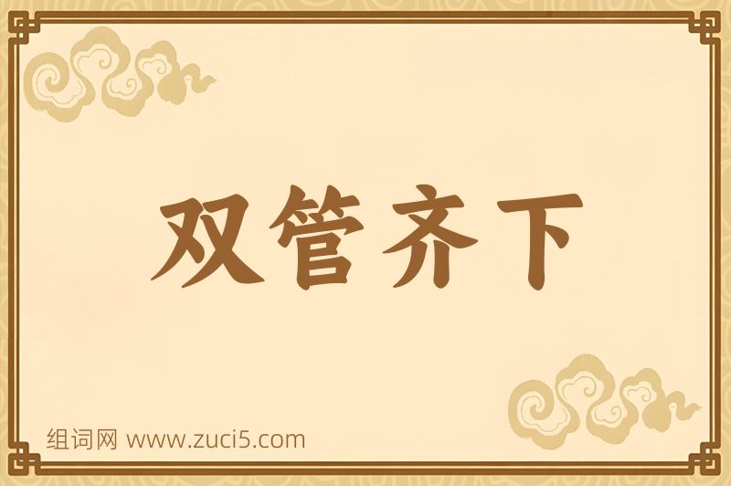 成语双管齐下图片