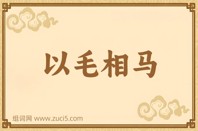 成语以毛相马图片