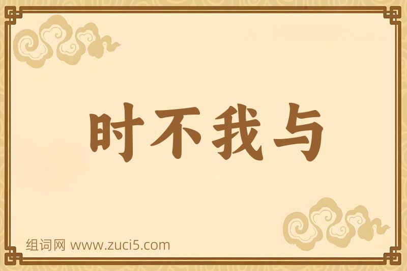 成语时不我与图片